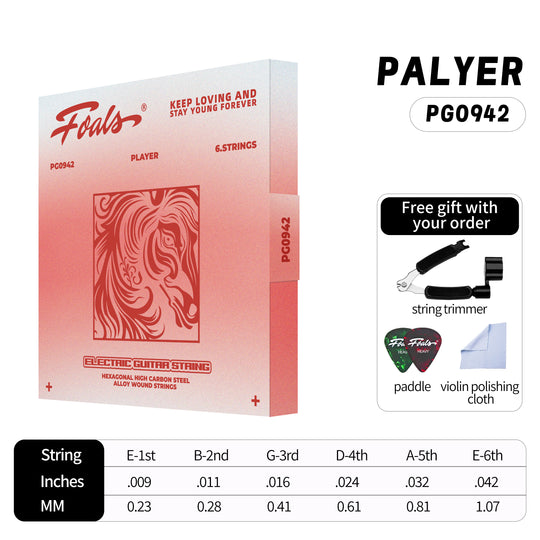Foals Electric Guitar Strings - Multi-Layer Nano Coated Anti-Rust Full Set for Long-Lasting Tone and Durability