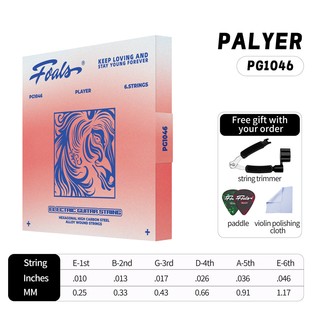 Foals Electric Guitar Strings - Multi-Layer Nano Coated Anti-Rust Full Set for Long-Lasting Tone and Durability