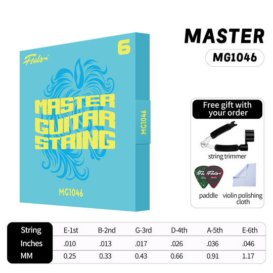 Foals Electric Guitar Strings - Multi-Layer Nano Coated Anti-Rust Full Set for Long-Lasting Tone and Durability