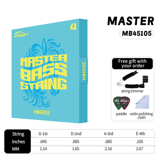 FOALS 45-130 Rust-Resistant Bass Strings - Deluxe Set for 4 & 5-String Electric Bass Guitars| Long-Lasting Quality