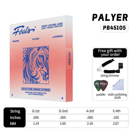 FOALS 45-130 Rust-Resistant Bass Strings - Deluxe Set for 4 & 5-String Electric Bass Guitars| Long-Lasting Quality
