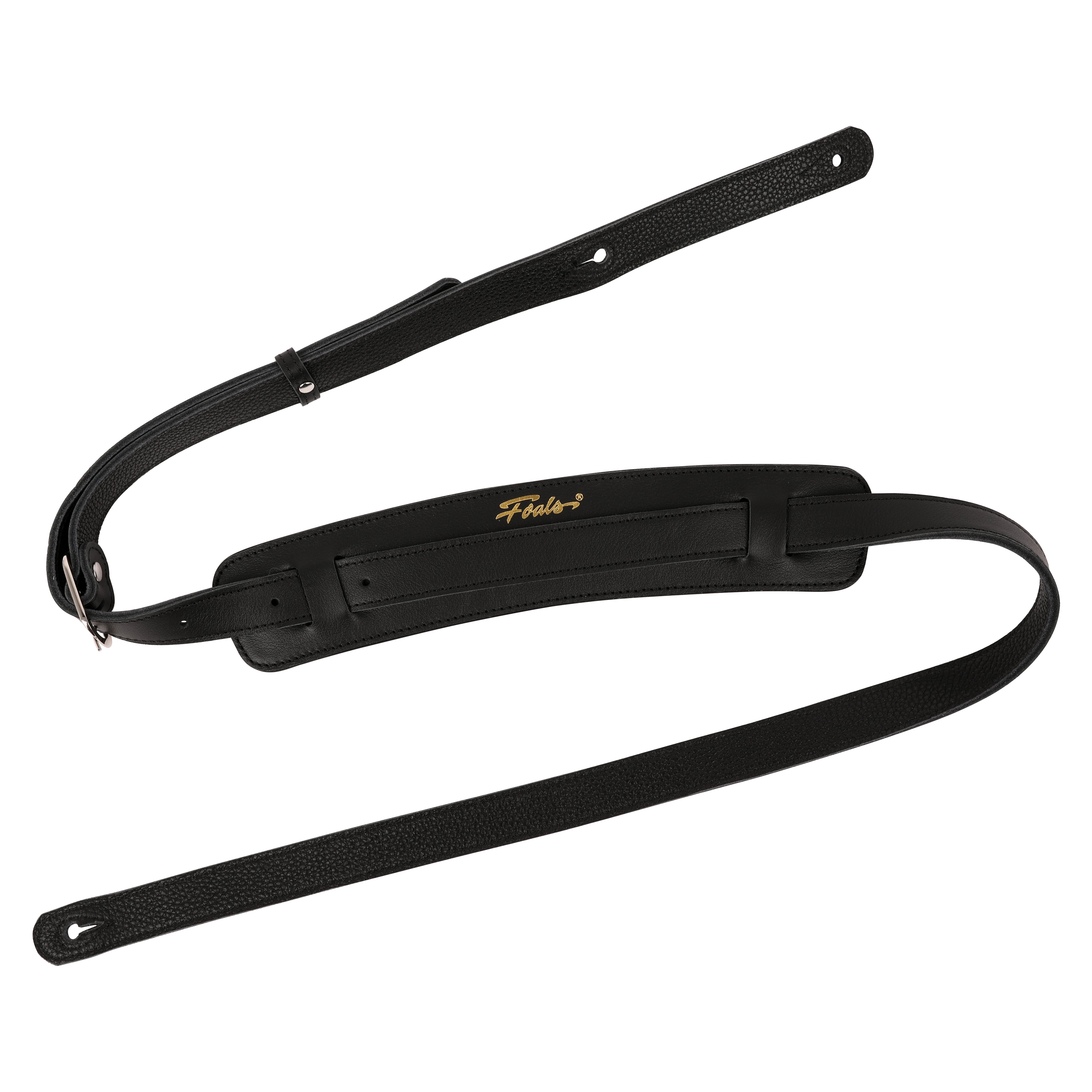 【OAF】BACK OPEN STRAP BUISTIER IVORY FOALS Vintage Guitar Strap – Extra Wide Padded Leather Bass