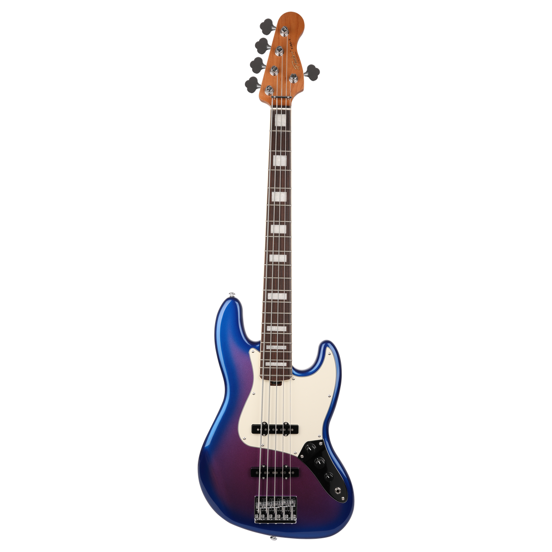 FOALS FJB6 Electric Bass | Ideal for Beginners | J-Style 4-String/5-String BASS |Dreamy Bubble Guitar Bag + Deluxe Accessories