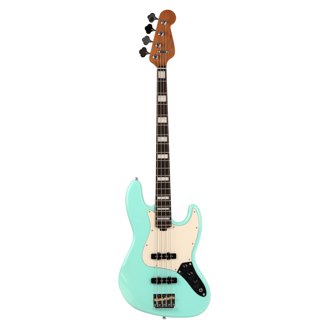 FOALS FJB6 Electric Bass | Ideal for Beginners | J-Style 4-String/5-String BASS |Dreamy Bubble Guitar Bag + Deluxe Accessories