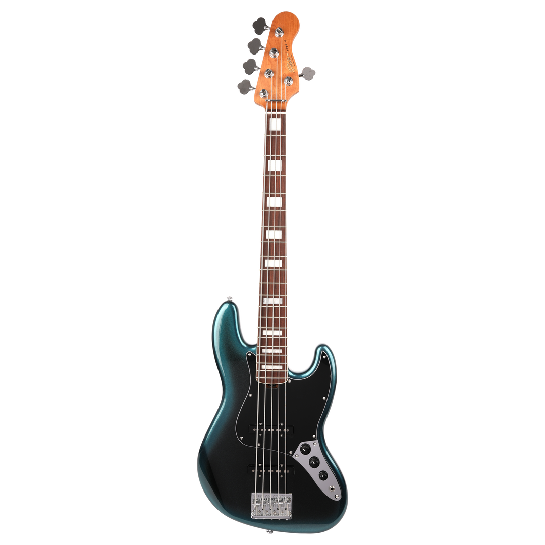 FOALS FJB6 Electric Bass | Ideal for Beginners | J-Style 4-String/5-String BASS |Dreamy Bubble Guitar Bag + Deluxe Accessories