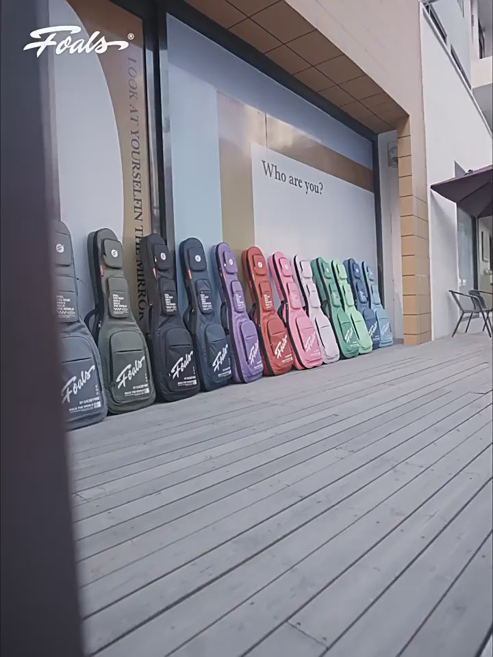 FOALS Dreamy Bubble Series Guitar Bag | Colorful Bass Guitar Case with Extra Thick Padding and Storage Space