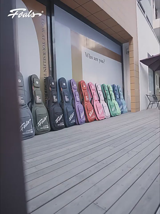 FOALS Dreamy Bubble Series Guitar Bag | Colorful Bass Guitar Case with Extra Thick Padding and Storage Space
