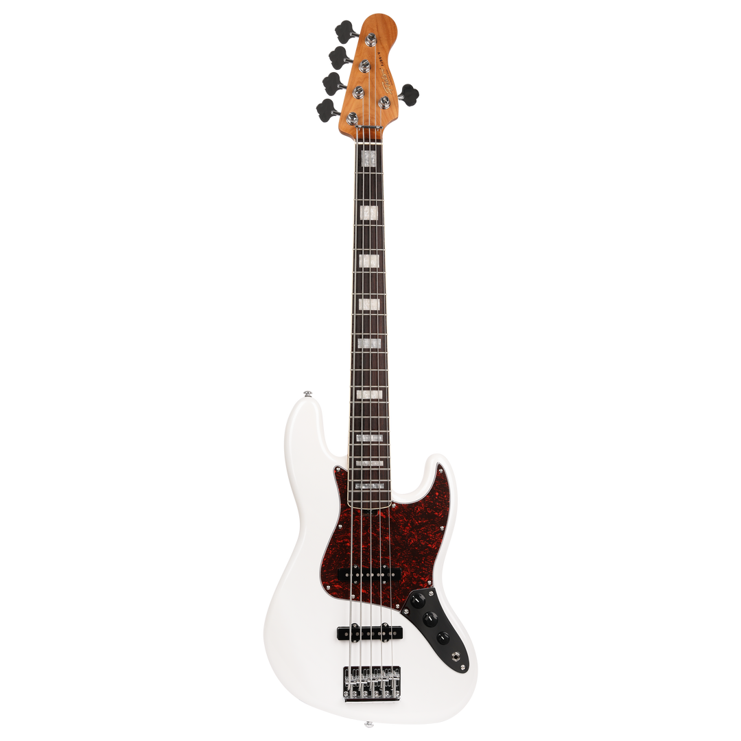 FOALS FJB6 Electric Bass | Ideal for Beginners | J-Style 4-String/5-String BASS |Dreamy Bubble Guitar Bag + Deluxe Accessories