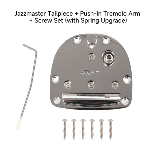 Foals FJM7 Jazzmaster/Jaguar Electric Guitar Tremolo System with Buzz Stop Tailpiece – Upgrade for Stable Tuning & Reduced String Buzz