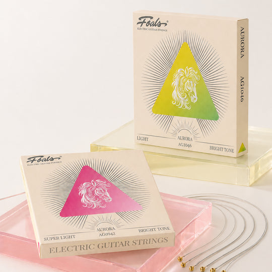 FOALS AURORA Series Coated Electric Guitar Strings | Multi-Layer Nano Coating, Anti-Rust Protection | 9-42 / 10-46