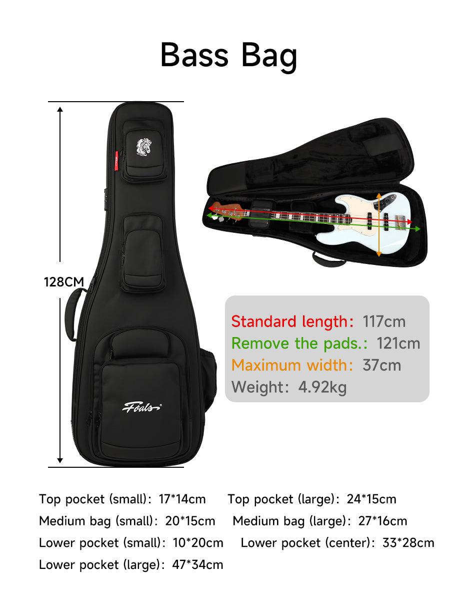 KINGKONG Series Guitar/Bass Case – Airline-Approved Heavy-Duty Hard Shell with Detachable Silent Wheels | Military-Grade Protection