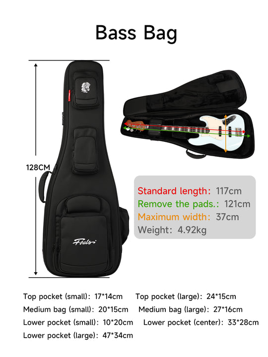 KINGKONG Series Guitar/Bass Case – Airline-Approved Heavy-Duty Hard Shell with Detachable Silent Wheels | Military-Grade Protection