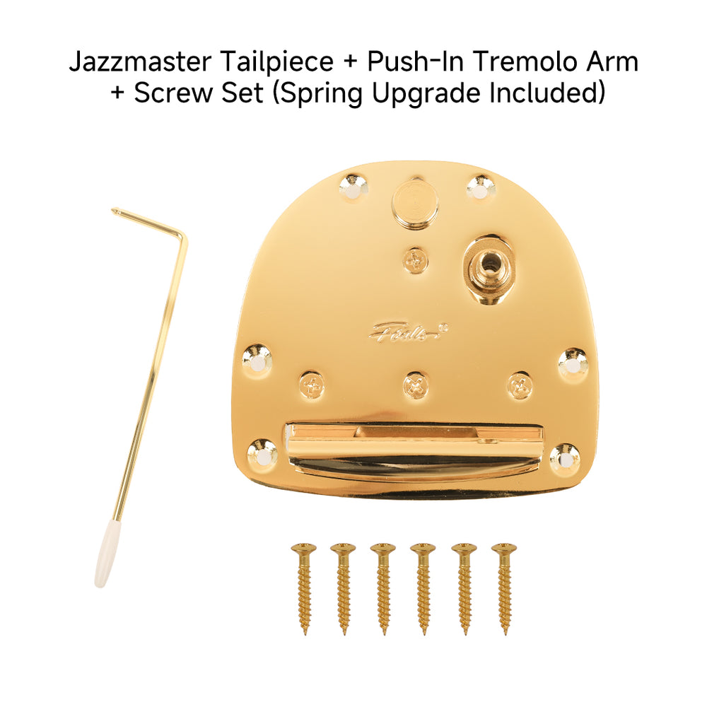 Foals FJM7 Jazzmaster/Jaguar Electric Guitar Tremolo System with Buzz Stop Tailpiece – Upgrade for Stable Tuning & Reduced String Buzz
