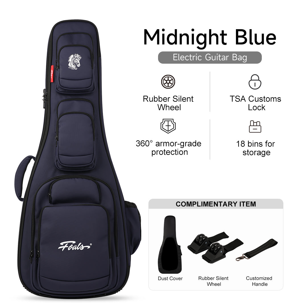 KINGKONG Series Guitar/Bass Case – Airline-Approved Heavy-Duty Hard Shell with Detachable Silent Wheels | 3-in-1 Backpack/Shoulder/Case Design | Military-Grade Protection (25kg Tested) | Free Global Shipping