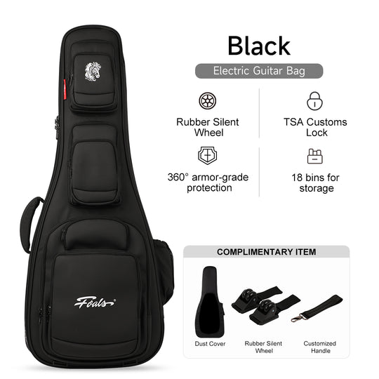 KINGKONG Series Guitar/Bass Case – Airline-Approved Heavy-Duty Hard Shell with Detachable Silent Wheels | 3-in-1 Backpack/Shoulder/Case Design | Military-Grade Protection (25kg Tested) | Free Global Shipping