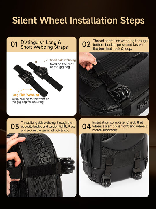 FOALS Master Series Premium Electric Guitar Gig Bag | 360° Reinforced Protective Case with Detachable Wheels