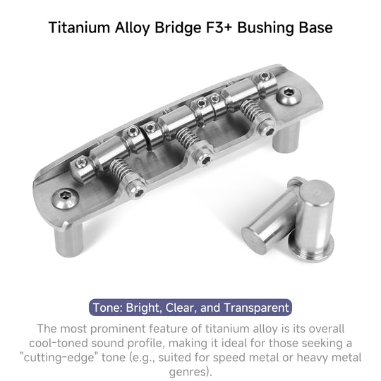 Foals F3 Jazzmaster/Jaguar Bridge – Titanium, Brass, or Aluminum Offset Guitar Bridge