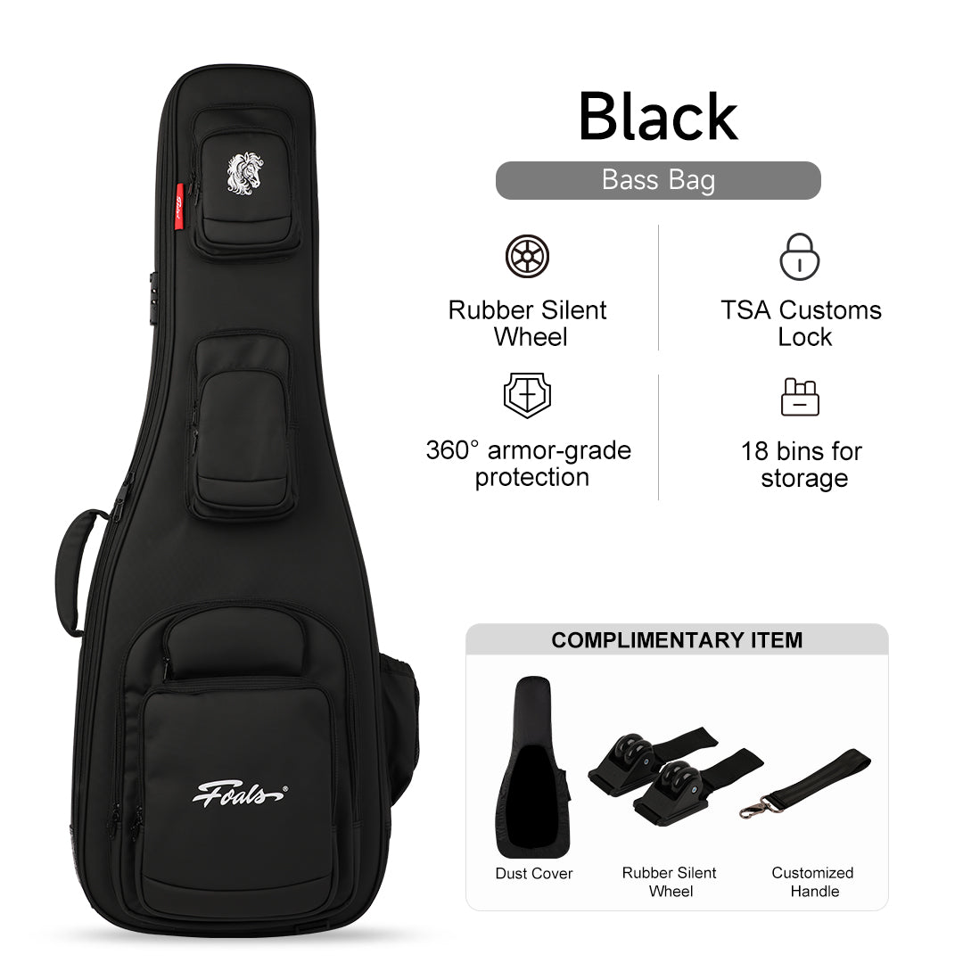 KINGKONG Series Guitar/Bass Case – Airline-Approved Heavy-Duty Hard Shell with Detachable Silent Wheels | 3-in-1 Backpack/Shoulder/Case Design | Military-Grade Protection (25kg Tested) | Free Global Shipping