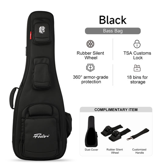 KINGKONG Series Guitar/Bass Case – Airline-Approved Heavy-Duty Hard Shell with Detachable Silent Wheels | 3-in-1 Backpack/Shoulder/Case Design | Military-Grade Protection (25kg Tested) | Free Global Shipping