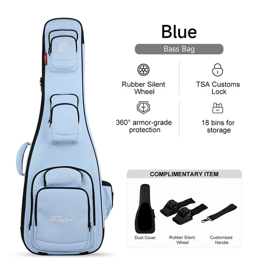 KINGKONG Series Guitar/Bass Case – Airline-Approved Heavy-Duty Hard Shell with Detachable Silent Wheels | 3-in-1 Backpack/Shoulder/Case Design | Military-Grade Protection (25kg Tested) | Free Global Shipping
