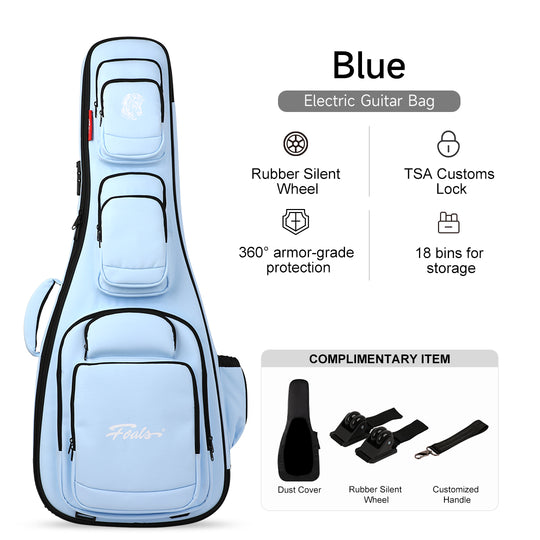 KINGKONG Series Guitar/Bass Case – Airline-Approved Heavy-Duty Hard Shell with Detachable Silent Wheels | 3-in-1 Backpack/Shoulder/Case Design | Military-Grade Protection (25kg Tested) | Free Global Shipping