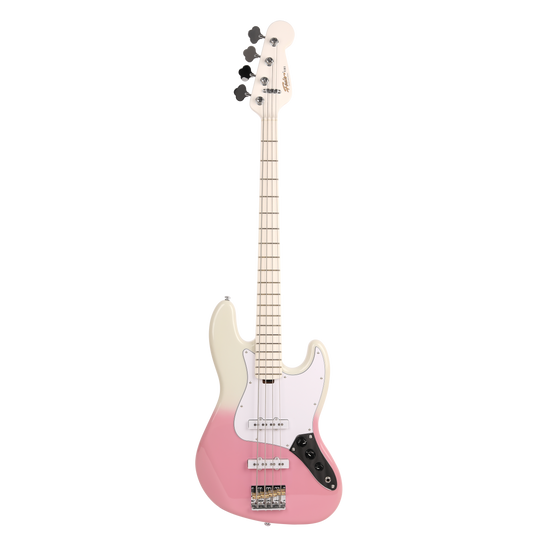 FOALS FJB5 Electric Bass Guitar | J-Style 4-String Bass for Beginners with Dream Bubble Gig Bag