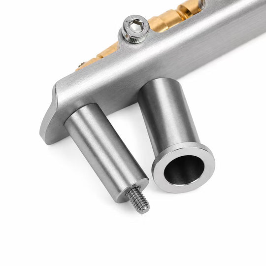 FOALS F4 Offset Guitar Bridge – Solid Brass Construction with Precision-Compensated Saddles for Enhanced Stability & Intonation