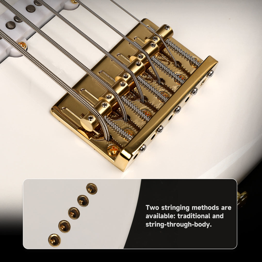 FOALS FJB6 5-String Electric Bass | Active/Passive Switching | Modern J-Style Bass Guitar